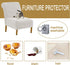 Armless HAOYONG Accent Chair Cover, Stretch Velvet Chair Slipcover Soft Slipper Chair Covers Furniture Protector Covers