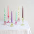 4pack, Italian Spiral Twisted Tapered Dinner Candles, Ideal Valentines Day Gift, Tabling Tables, Pink and Orange