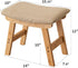 Kitsanery Foot Stool,Ottoman,Bamboo Small Sofa Foot Rest Under Desk,Extra Seating for Living Room, Bedroom and Kitchen