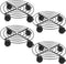 ZOENHOU 4 PCS 10.6 Inches Metal Plant Caddy with Wheels, Round Metal