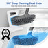 HAMITOR Toilet Bowl Brush holder Set: Deep Cleaning Silicone Toilet Cleaner Scrubber Under Rim with Curved Bristle for Bathroom Dead Corner Clean - Modern Rv Toilet Decorative Accessories - Gray by HAMITOR