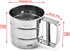 Flour sieve stainless steel material manufacturing,Coffee Sieve Cup,Semi Automatic 2 Cup Sifter for Baking | Fine Mesh Pastry Sieve Cup.