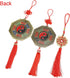 MDLUU 3 Pcs Bagua Mirror Feng Shui Ornaments, Guardian Lion, Ancient Coins with Chinese Knot Tassel, Lucky Charm