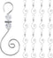 INCREWAY 30 PCS Ornament Hooks, Silver S-Shaped Hangers with Crystal Beaded for Christmas Tree Hanger Metal Hooks