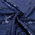 JYFLZQ Navy Blue Sequin Tablecloth, 50" Small Round Sparkly Glitter Table Cover for Graduation, Retirement, Birthday