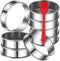 8 Pack 4 Inch Stainless Steel English Muffin Rings, Double Rolled Tart Rings for Baking Pastry Cooking