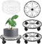 lucpur 3 Pack Metal Plant Stand with Wheels 12 Inch Plant Caddy Heavy