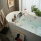 Beelee Bathtub Tray Clear Caddy Rack, Acrylic Tub Tray with Gold Rails for Book, Phone, Candle, Wine