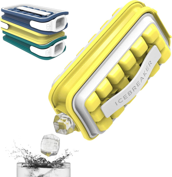 ICEBREAKER POP - 4 IN 1 - Ice Pack, Dispenser, Maker, Bin - Sanitary Silicone Ice Tray for Freezer