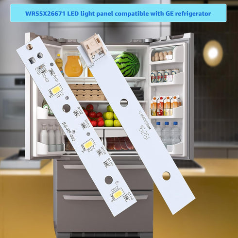 Yubunt WR55X26671 LED Light Board for GE Freezer, Replacement Part Numbers PS11767930, EAP11767930 (2Pcs)