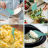 FireKylin Rice Paddle, Silicone Standing Rice Spatula, Non Stick Rice Spoon for Rice Cooker (Aqua)