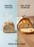 2 Pack 2 Reusable Beeswax Breads Bag | Organic Sourdough bread bags for homemade bread | Fridge and Freezer friendly