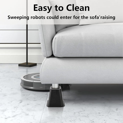 6 Pack 6 inch 2200 lbs, Large Bed Furniture Risers, Heavy Duty Couch Lift Risers for Sofa, Chair, Cabinet, Desk, High