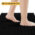 Upgrade Luxury Black Bathroom Rug Mat, 17"x47.5", Ultra Soft Thick Absorbent Non-Slip Chenille