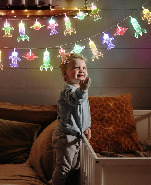 20 AceList Space String Lights, LED Color-Changing Fairy Lights with Battery&USB Powered for Children's/Kids' Rooms