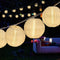 RJZZ Lantern String Lights White Lantern Lights 9.4Ft Nylon Lanterns with Lights