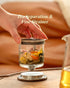 ZENS Magnetic Tea Pot, Enchanted Glass Teapot with Infuser and Magnetic Suction Lid for Mess-Free Loose Tea Diffusers