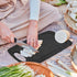 Mini Kitchen Cooking Board Mats, 10" x 6" Non-Slip Plastic Chopping Boards with Built-in Juice Grooves (Black)