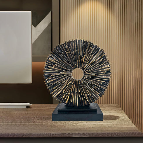 Paytonture Abstract Statue for Home Decor,Office Desk Sculpture for Men,Creative Round Line Ornament
