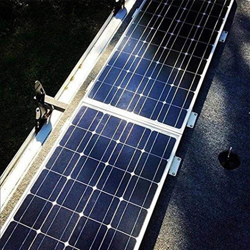 2 Sets 2 Count Renogy Solar Panel Mounting Z Brackets Lightweight Aluminum Corrosion-Free Construction for RVs