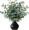 TOPHOUSE 6pcs Artificial Eucalyptus Leaves Stems Bulk - 24.8” Silver Dollar Eucalyptus Artificial Greenery Silk Plant