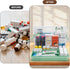 guaiboshi 15QT Clear Medicine Organizer Storage Box with Handle & Tray - Thickened Plastic Empty First Aid Box
