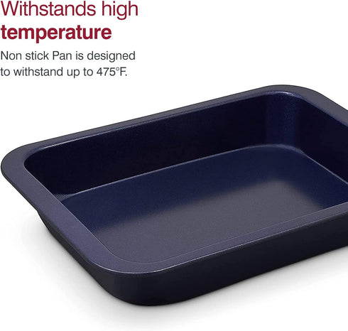 Zyliss E980190 Non-Stick Oven Tray, 30cm x 20cm, Dark Blue Carbon Steel Baking Tin, Dishwasher Safe, 5 Year Guarantee