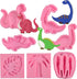 Dinosaur Fondant Silicone Chocolate Molds (7Pcs), Kid's Cartoon Dino Claws Clay Mold for Cake Decorating, Sugar Crafts