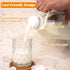 LOSANJI 64 Oz 1/2 1 Pack Glass Milk Bottles with Nut Milk Bag & Pour Spout & Airtight Lids & Brush- Gallon Heavy Duty