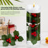 Christmas Holly Berries for Crafts, Faux Flowers and Holly Leaves, 50 Pcs for Wreath Fillers