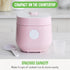 GreenLife 4-Cup Digital Rice Cooker, PFAS & PFOA-Free Removable Ceramic Dishwasher Safe Pot, Healthy Cooking Oats,