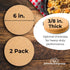 Jelinek Cork Round Trivet Hot Pad - 6 Inch, 2 Pack