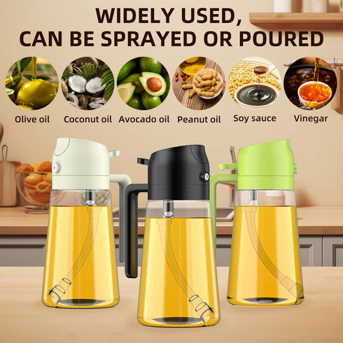 Cooking,2 1 Kitchen,16oz/470ml Oil Sprayer for in Olive Oil Dispenser Bottle for Spray & Pour Oil Dispenser