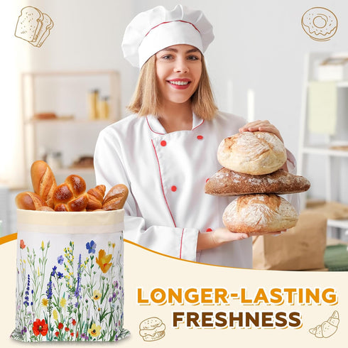 Yiyiring 2 13 17 Pcs Beeswax Bread Bags for Sourdough Reusable x Large Bread Bags with Improved Beeswax Coating Food
