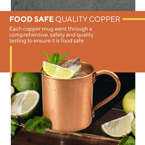 Moscow Mule Copper Mug, Authentic Unlined 16 oz by Solid Copper