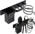 Hair Dryer Holder Wall Mounted, Storage Basket for Flat Iron, Curling Wand, Hair Straightener in Bathroom