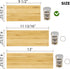Mat,4 2 Set 9.5''to 19'', Kitchen,Cabinet,Drawers,Countertop AMBIRD Bamboo Spice Drawer Organizer with Non-slip Tier