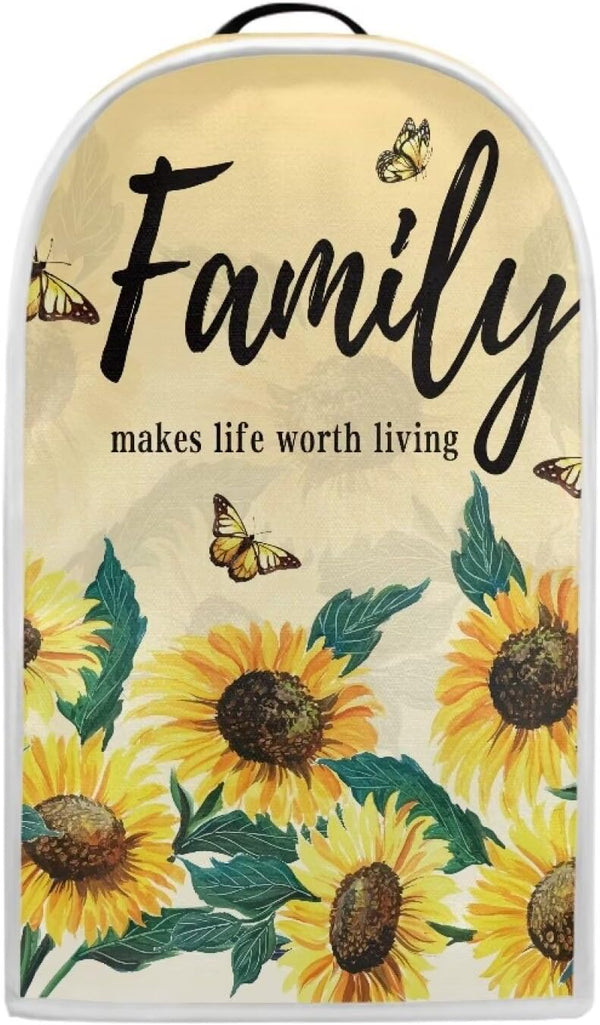 DISNIMO Sunflower Letter Blender Dust Cover - Kitchen Appliance Cover for Stand Mixer or Coffee Machine