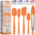 Kaluns Silicone Spatula Set, 4 Rubber Spatulas 600°F Heat Resistant, Nonstick Seamless Design with Stainless Steel