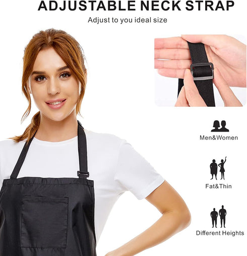 Hair Stylist Apron - Waterproof Protective Coated Salon Apron for Women/Men with Pockets for Cosmetologist and Grooming