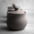 City to Cottage Ceramic Sugar Bowl with Lid, 10oz Sugar Container for Coffee Bar, Handcrafted Blue Stripe Coastal Sugar