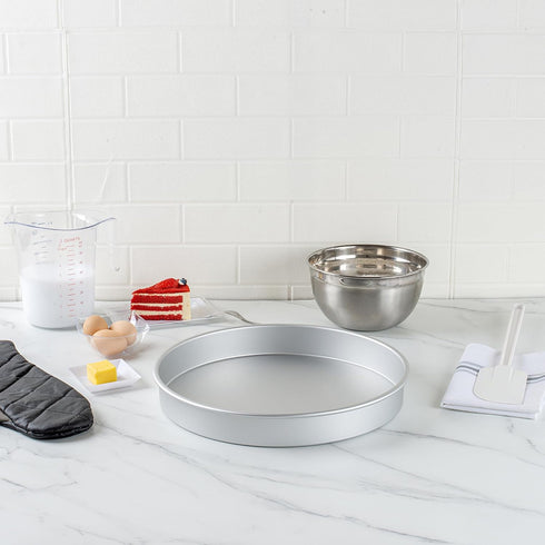 Restaurantware-Met Lux 14 x 2 Inch Round Cake Pan - Straight-Sided Baking Tin, Oven-Ready & Freezable
