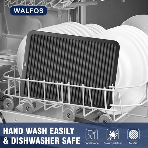 Walfos Large Silicone Trivet 16x12 Inch, Heat Resistant Pot Holders for Hot Pots and Pans, Kitchen Hot Pads