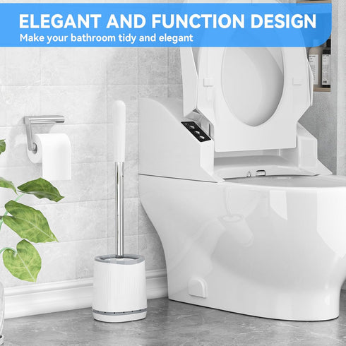 TRENTI Set, Set (1, Toilet Brush, Toilet Brush and Holder Bristles Toilet Bowl Brush Head with Ventilated Holder, Wall