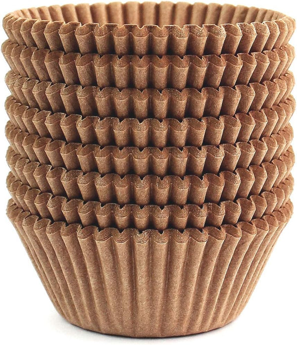 Eoonfirst Food-Grade Baking Cups, Standard Size Greaseproof Paper Cupcake Liners, 200 Pcs, Natural