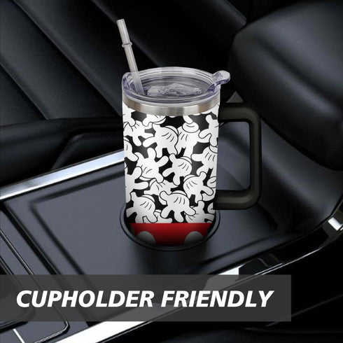 Cartoon Mouse Tumbler 40 Oz - Stainless Steel Insulated Travel Coffee Mug with Lid and Straw, Birthday Gift