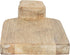 Creative Co-Op Medium Hand-Carved Mango Wood Slicer - Natural Cheese and Cutting Board with Face Handle Design