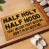 Mat(23.7 15.9 24*16 Funny Welcome Doormats for Entrance Way Indoor Half Holy Half Hood Pray with Me Not Play with Me