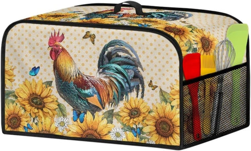 Chicken Sunflower Crock Pot Dust Covers Oval Fits 6-8 qt Oval Slow Cooker Cover Dustproof Kitchen Appliance Accessories by Uorisanigo