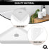 Questech 5" Shower Soap Dish Shelf for Inside Shower, Bath Organizer for Tiled Walls, Bright White Polished